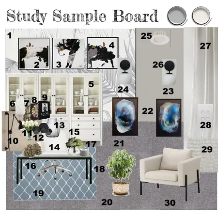 Study Sample Board Interior Design Mood Board by snapper on Style Sourcebook