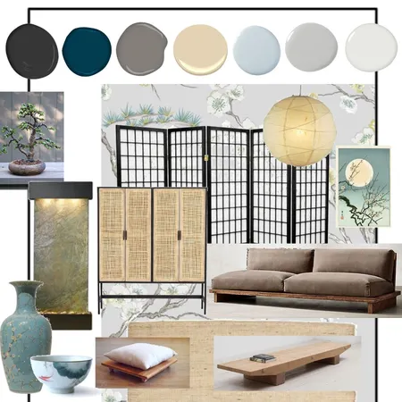 japanese zen Interior Design Mood Board by Safiyyah_M on Style Sourcebook