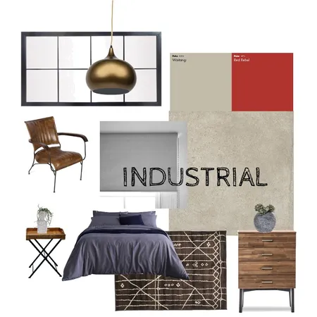 Industrial Inspired Interior Design Mood Board by INTERIORS for living on Style Sourcebook