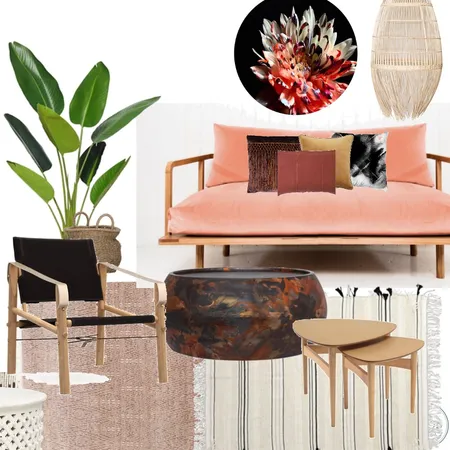 Sustainable Living Room - Pink Plush Dreamer Interior Design Mood Board by rachelmain on Style Sourcebook
