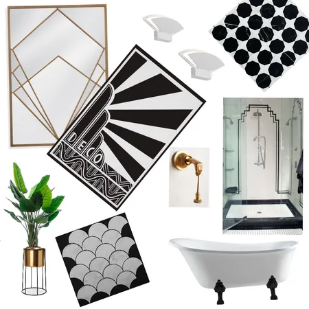 Art Deco bathroom Interior Design Mood Board by yvonnefinlan on Style Sourcebook