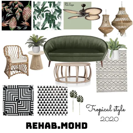 Tropical Interior Design Mood Board by REHAB.MOHD on Style Sourcebook