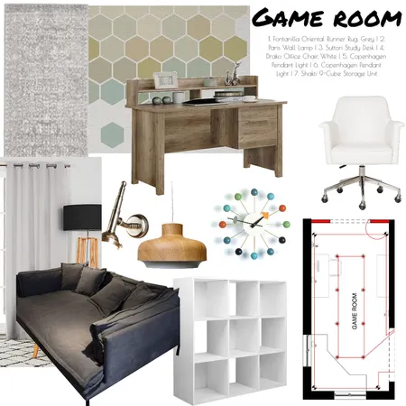 game room Interior Design Mood Board by Nella2931 on Style Sourcebook