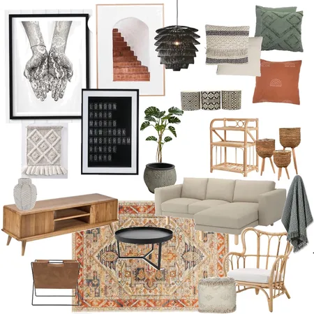 Modern boho Interior Design Mood Board by House of savvy style on Style Sourcebook