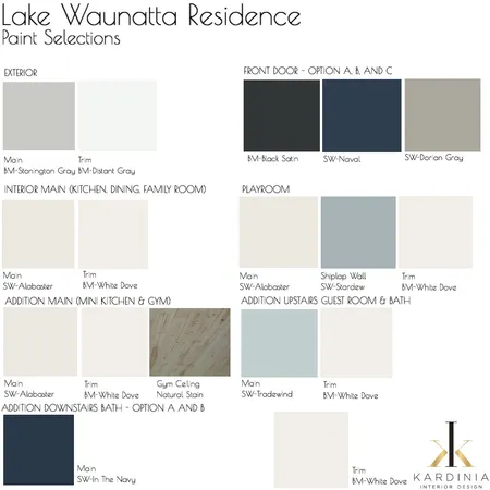 Lake Waunatta Residence - Paint Selections Interior Design Mood Board by kardiniainteriordesign on Style Sourcebook