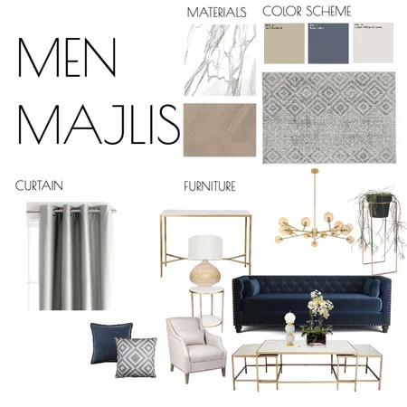 Men Majlis Interior Design Mood Board by SARAALJARBOU on Style Sourcebook