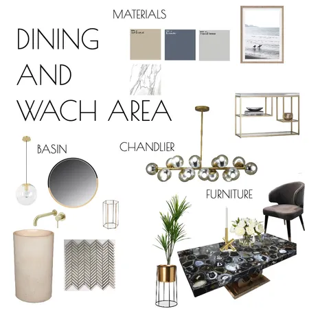 DINING AND WASH AREA Interior Design Mood Board by SARAALJARBOU on Style Sourcebook