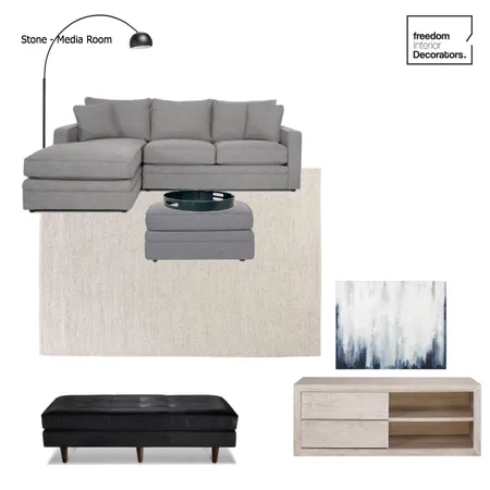 Stone - Media Room Interior Design Mood Board by fabulous_nest_design on Style Sourcebook