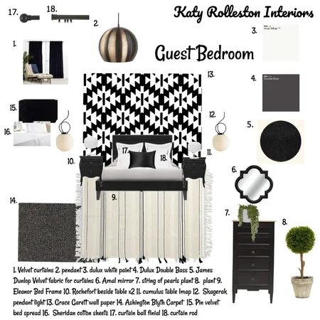 Guest Bedroom assign 10 Interior Design Mood Board by katyrollestondesign on Style Sourcebook