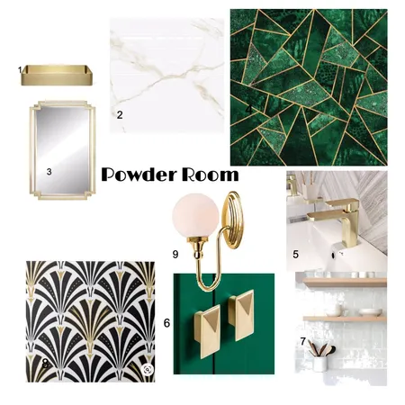 Powder Room Interior Design Mood Board by MaureenGriffiths on Style Sourcebook