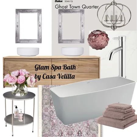 Glam Spa Bath(Lilac) Interior Design Mood Board by Casa Velilla on Style Sourcebook