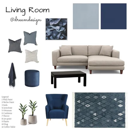 Living Interior Design Mood Board by Designer's Instinct on Style Sourcebook