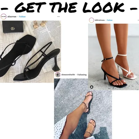 Get The Look - Square Toe Strappy Sandals #1 Interior Design Mood Board by sbekhit on Style Sourcebook