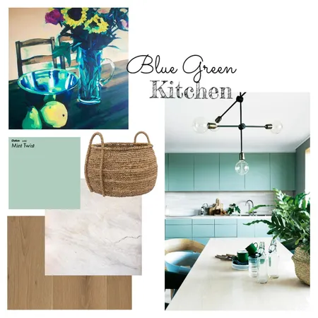 Blue Green Kitchen Interior Design Mood Board by astridwong on Style Sourcebook