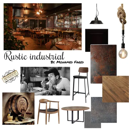 Rustic Industrial Restaurant Interior Design Mood Board by Mohamed on Style Sourcebook