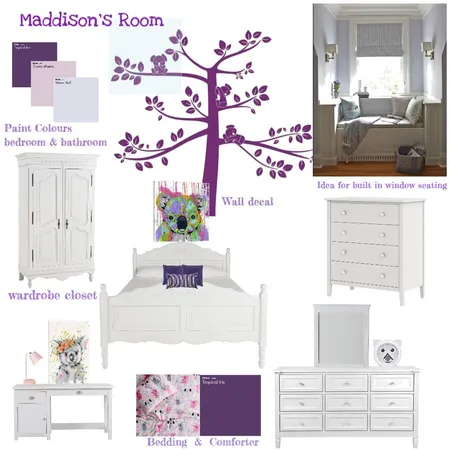 Maddison's Bedroom Interior Design Mood Board by jyoung on Style Sourcebook
