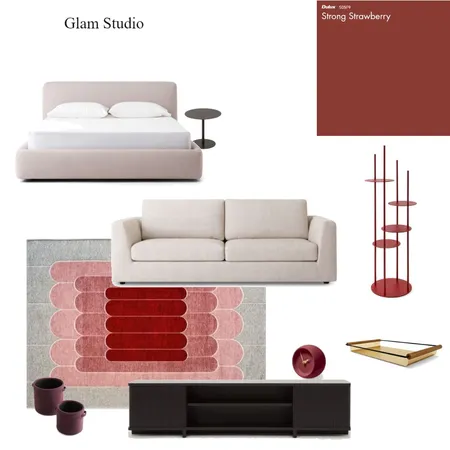 Red Glam Interior Design Mood Board by PaigeMulcahy16 on Style Sourcebook