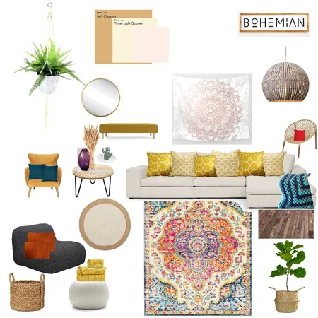 Bohemian Style Interior Design Mood Board by ashleycampbell on Style Sourcebook