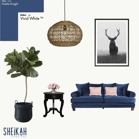 Navy Blue Lounge Interior Design Mood Board by Sage Design Collective on Style Sourcebook