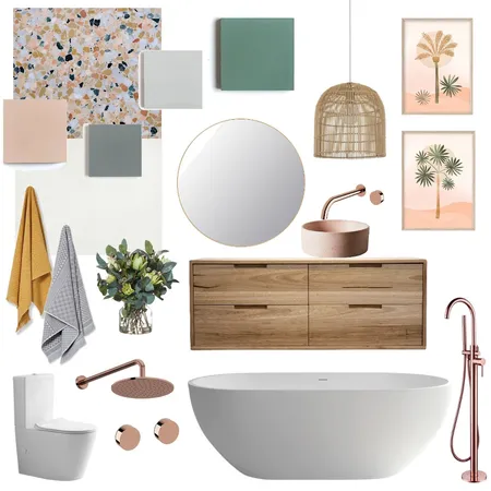 Funky colourful bathroom Interior Design Mood Board by gwhitelock on Style Sourcebook