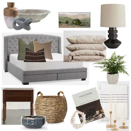 grey bed Interior Design Mood Board by leighnav on Style Sourcebook