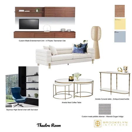 Theatre Room Interior Design Mood Board by Brookelyn Interiors on Style Sourcebook