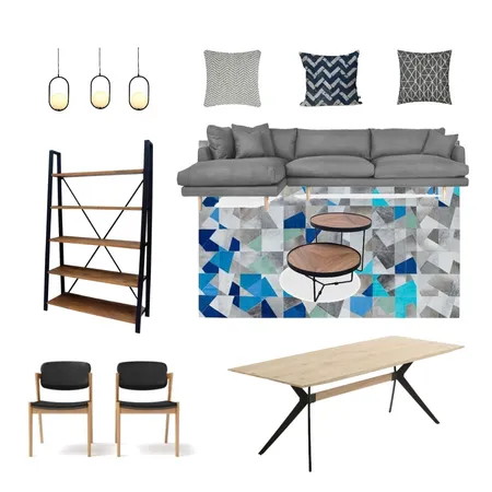 Living and Dining Interior Design Mood Board by goldandstone on Style Sourcebook