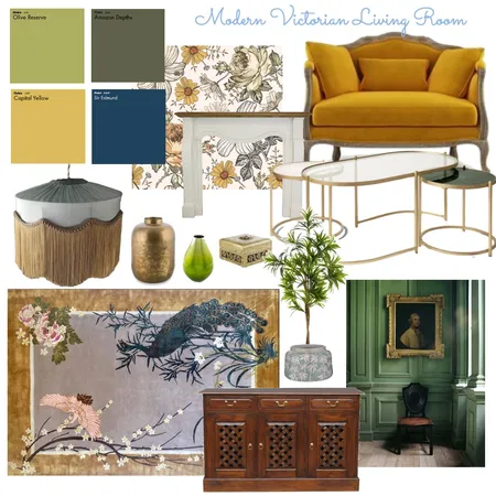 Modern Victorian Living Room Interior Design Mood Board by EvaGurney on Style Sourcebook