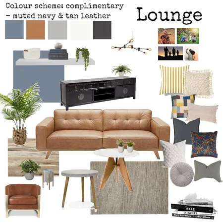 Kagisano Lounge: muted navy &amp; tan Interior Design Mood Board by Zellee Best Interior Design on Style Sourcebook