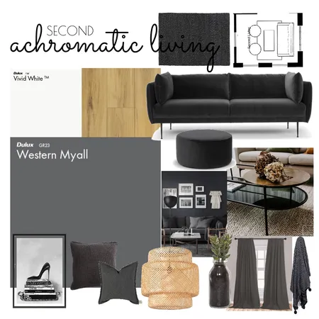 Achromatic Living room Interior Design Mood Board by Jewnik on Style Sourcebook