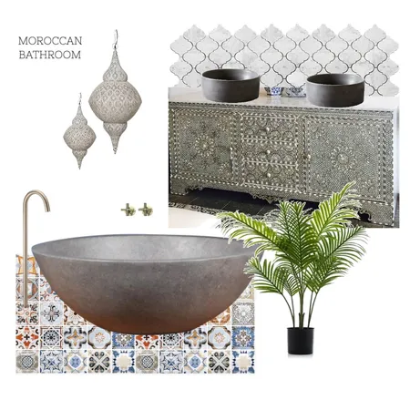 Moroccan Bathroom Interior Design Mood Board by laurenllef on Style Sourcebook