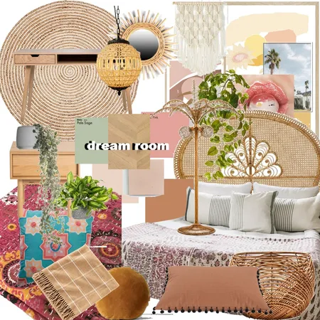 dream boho room Interior Design Mood Board by idk123 on Style Sourcebook