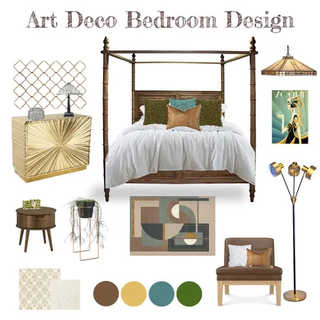 Art Deco Beadroom Interior Design Mood Board by Nedine on Style Sourcebook