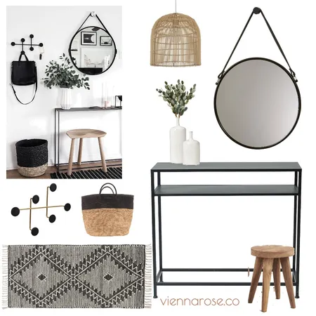 B+W Entry Interior Design Mood Board by Vienna Rose Interiors on Style Sourcebook