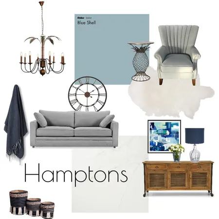 Hamptons Interior Design Mood Board by INTERIORS for living on Style Sourcebook