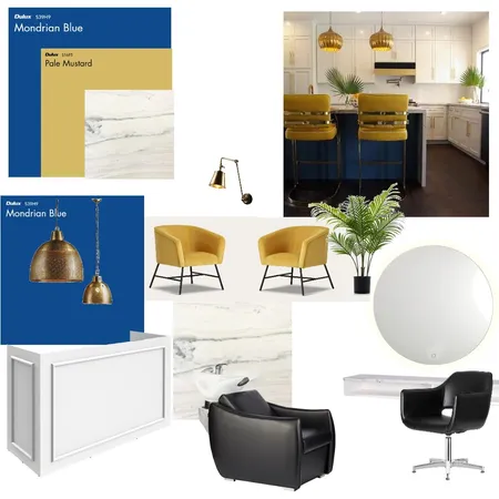 Blue and mustard kitchen inspo Interior Design Mood Board by Bianca Strahan on Style Sourcebook