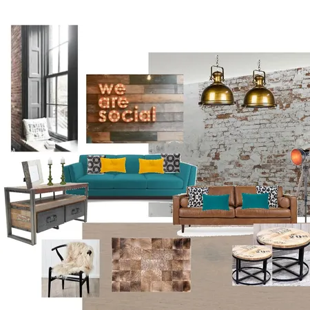 industrial lounge Interior Design Mood Board by glynis on Style Sourcebook