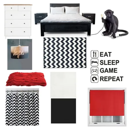 Dans bedroom Interior Design Mood Board by giraffe on Style Sourcebook