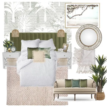 Tropical bedroom Interior Design Mood Board by KH Designed on Style Sourcebook