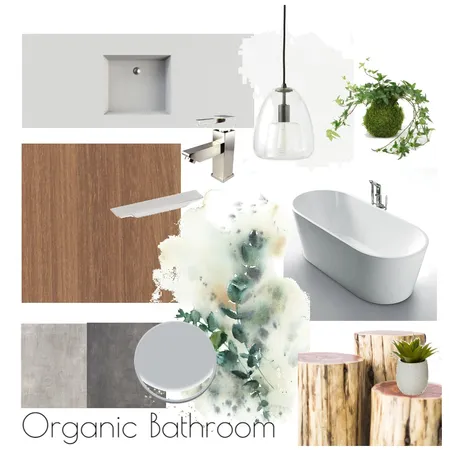 Modern Organic Bathroom Interior Design Mood Board by HeidiMM on Style Sourcebook