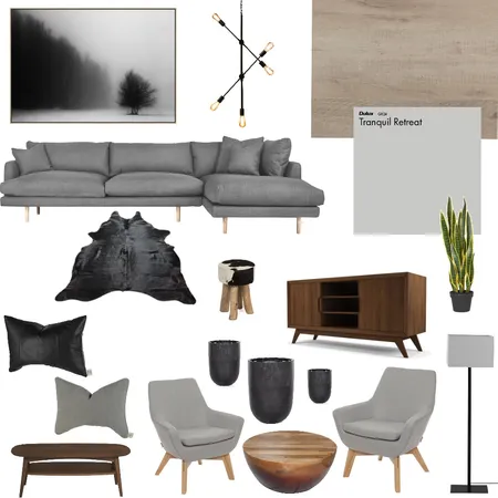 Moody Gray Interior Design Mood Board by AnnaK on Style Sourcebook