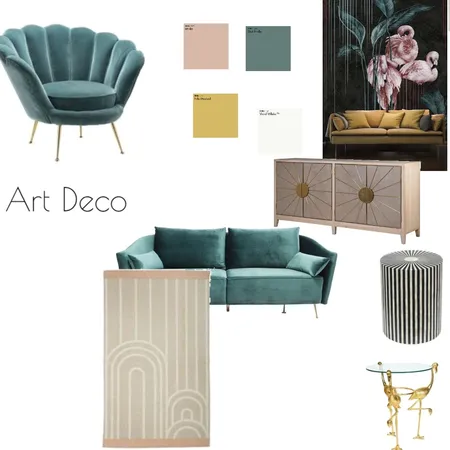 Art Deco Living Room Interior Design Mood Board by LucyArmer on Style Sourcebook