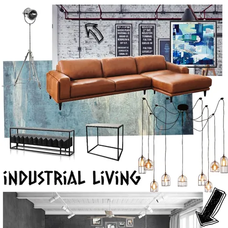 industrial living Interior Design Mood Board by sennths on Style Sourcebook