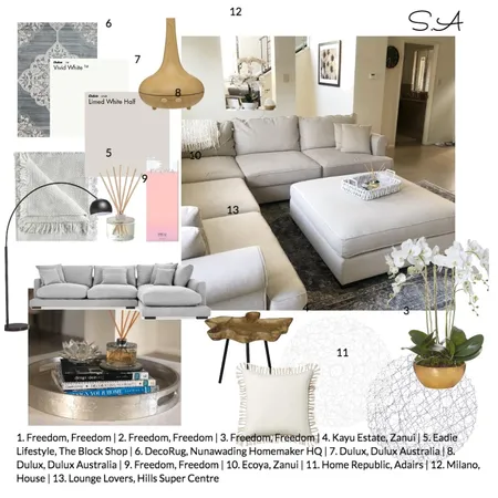 Living Room @ My Home Interior Design Mood Board by Tusara on Style Sourcebook