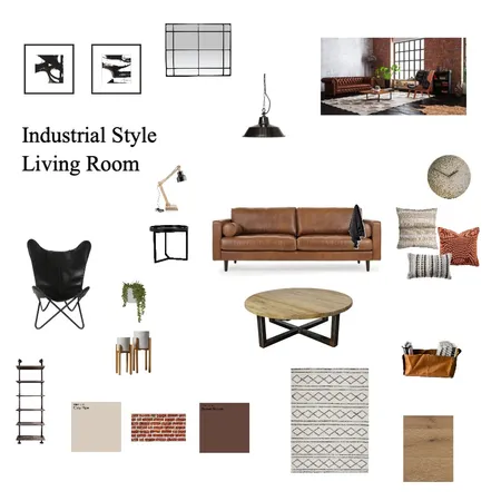 industrial living room Interior Design Mood Board by rdld1010 on Style Sourcebook