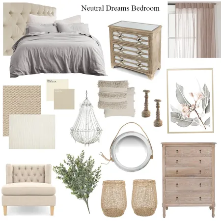 Neutral Dreams Bedroom Interior Design Mood Board by ChristaGuarino on Style Sourcebook