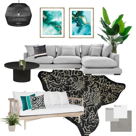 Teal Lounge Room Interior Design Mood Board by Haus & Hub Interiors on Style Sourcebook