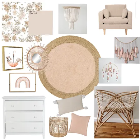 PRETTY IN PEACH NURSERY Interior Design Mood Board by House of savvy style on Style Sourcebook