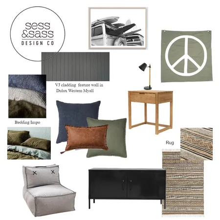 Morrish Project - Son's Bedroom Interior Design Mood Board by Habitat_by_Design on Style Sourcebook