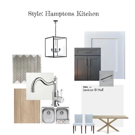 Hamptons Kitchen Interior Design Mood Board by VanessaMod on Style Sourcebook